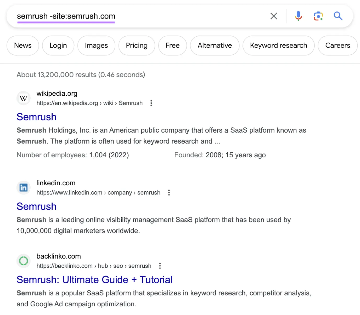 Google's SERP for "semrush-site:sr03.toolzpad.com" query