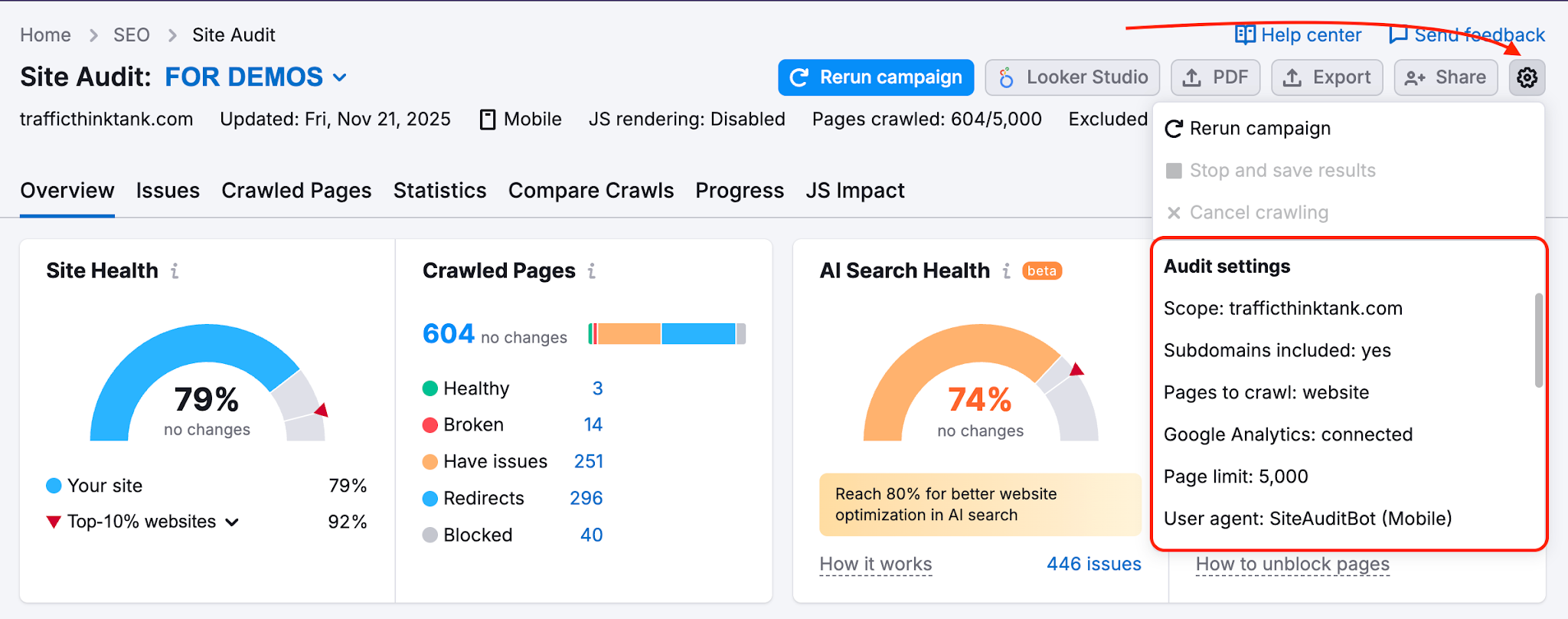 Configuring Site Audit image 10